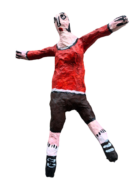 KIM BARTER | Papier-mâché footballer Gertie