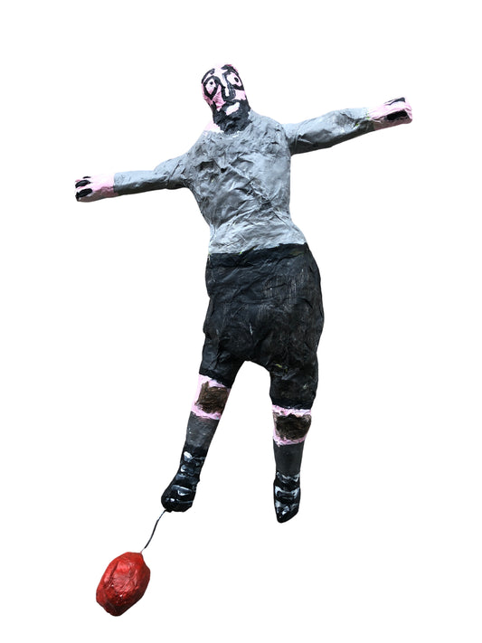 KIM BARTER | Papier-mâché footballer Hector